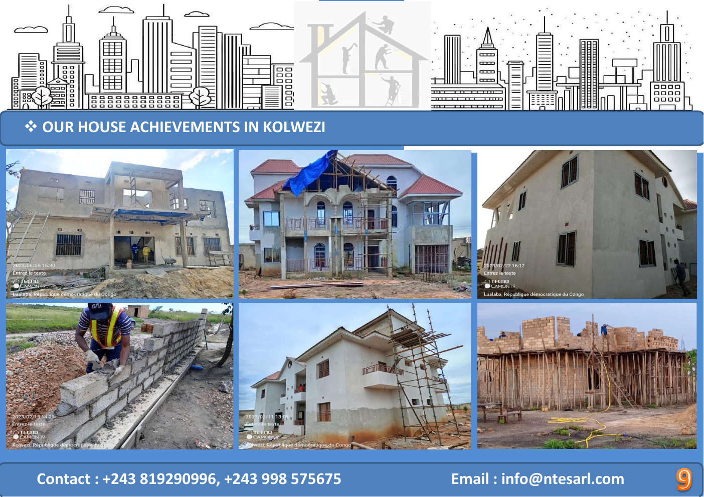 Réalisation NTE SARL à Kolwezi